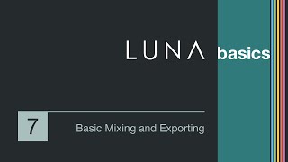 LUNA Basics  Organization Mix Routing PlugIns amp Exporting [upl. by Ahtanoj848]