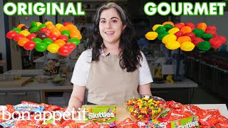 Pastry Chef Attempts To Make Gourmet Skittles  Gourmet Makes  Bon Appétit [upl. by Brooking]