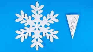 How to make a snowflake out of paper  DIY Paper Snowflakes  Christmas Decoration Ideas [upl. by Kosse]