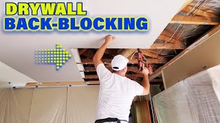 How to do BACKBLOCKING on a Drywall Ceiling [upl. by Ahsit]