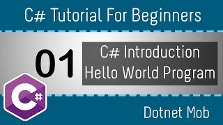 Introduction to C With Hello World Program  C Tutorial For Beginners [upl. by Ahsinrev]