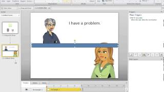 Articulate Storyline tutorial Add interactions using characters amp triggers [upl. by Krishnah]