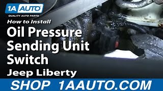 How to Replace Oil Pressure Switch 0312 Jeep Liberty [upl. by Aitnohs72]