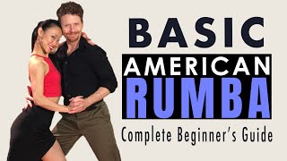 BASIC American RUMBA Top 10 Steps amp Routine  Dance Tutorial [upl. by Ttcos]