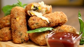 Potato Croquettes Recipe  Easy To Make Snack Recipe  The Bombay Chef  Varun Inamdar [upl. by Bonar]