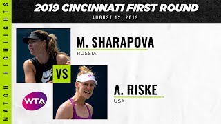 Maria Sharapova vs Alison Riske  2019 Western amp Southern Open First Round  WTA Highlights [upl. by Marylee58]