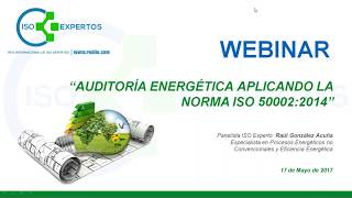 Auditoría Energética aplicando la Norma ISO 500022014 [upl. by Callahan]