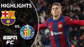 Barcelona vs Getafe  LALIGA Highlights  ESPN FC [upl. by Yanehs]