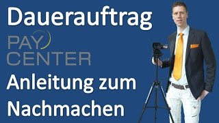 Dauerauftrag bei PayCenter  Onlinekonto anlegen [upl. by Llenwahs]