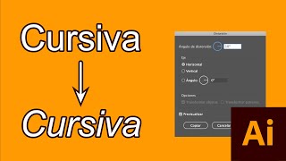 Cómo hacer LETRA CURSIVA en Illustrator 2021 [upl. by Hirsch]