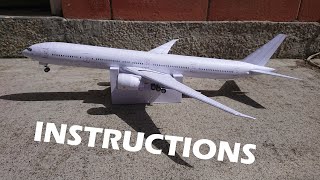 Boeing 777 Papercraft Instructions [upl. by Sundstrom]