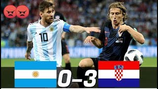 Argentina vs Croatia 0  3 World Cup 2018 [upl. by Nipha]