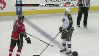 Derek Boogaard vs Brian McGrattan Dec 11 2009  Flames feed [upl. by Colwell610]