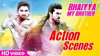 Bhaiyya My Brother Malayalam Movie HD  Action Scenes  Allu Arjun  Ram Charan [upl. by Nwahser989]