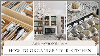 ORGANIZED KITCHEN TOUR  How To Organize Your Kitchen [upl. by Idnahk]