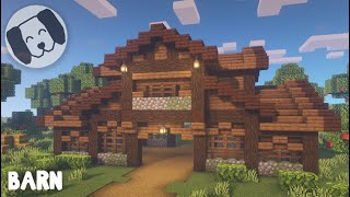 Minecraft How To Build A Barn Tutorial [upl. by Novhaj651]