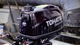 RUNNING A TOHATSU 6HP FOUR STROKE OUTBOARD MOTOR [upl. by Dielu]