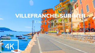 4K French Riviera Walking Tour VillefranchesurMer France [upl. by Sada]