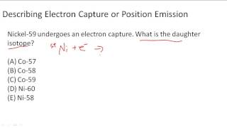 Describing Positron EmissionElectron Capture [upl. by Zollie]