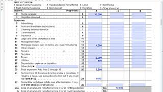 How to fill out IRS Schedule E Rental Income or Loss [upl. by Ginsberg]