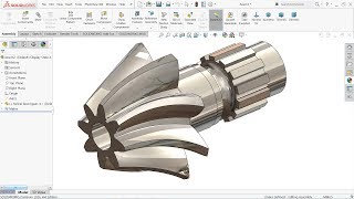 Solidworks tutorial  How to make Helical Bevel Gear in SolidWorks [upl. by Arakihc]