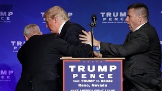 Donald Trump rushed off stage during rally in Nevada [upl. by Kilmarx524]