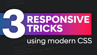 3 modern CSS techniques for responsive design [upl. by Asseret]