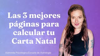 ❓ Cómo HACER tu CARTA NATAL o ASTRAL GRATIS Las 3 MEJORES PÁGINAS [upl. by Hwang]