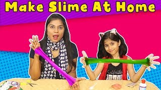 How to Make Easy Slime At Home  Kids Making Slime At Home Only Two Ingredients [upl. by Anayt529]