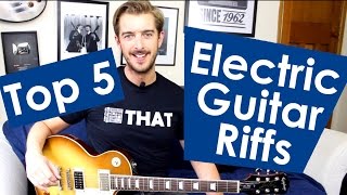 5 EASY Electric Guitar Riffs For Beginners [upl. by Norene810]