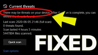 Fix Windows Defender quotThere may be threats on your devicequot loop [upl. by Abeu]