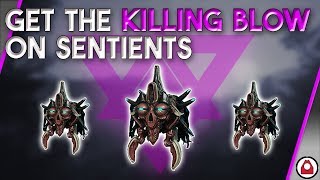 How to get the killing blow on Sentients  WARFRAME Riven [upl. by Enylcaj]