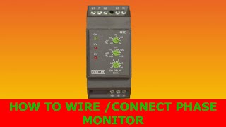 HOW TO WIRECONNECT PHASE MONITORPHASE FAILUREELECTRECA [upl. by Phalan]