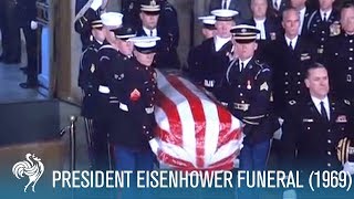 President Eisenhower State Funeral in Washington DC 1969  British Pathé [upl. by Bartley]