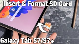 Galaxy Tab S7S7 How to Insert SD Card amp Format [upl. by Ecniuq]