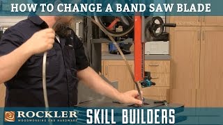 How to Change a Band Saw Blade  Rockler Skill Builders [upl. by Marlea]