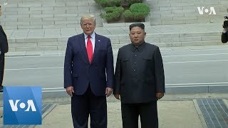 Trump Meets Kim at DMZ Crosses Into North Korea [upl. by Agnese]