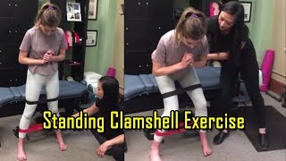 Standing Clam Shell Exercise Demo [upl. by Naitsirt]