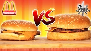 McDONALDS QUARTER POUNDER with CHEESE vs HOMEMADE  Why does it look so different [upl. by Nnaj]