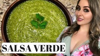 Mexican Salsa Verde How To  3 Step Recipe [upl. by Sekofski]