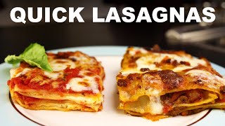 Easy lasagna recipes  tomato amp ricotta  meat sauce amp cream [upl. by Ecinaej632]