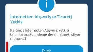 Yapı Kredi İnternet Alışverişi Açma  Kapama  Yapı Kredi Mobil  TLcard Worldcard E ticaret Açma [upl. by Llenram]