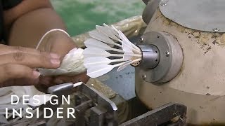 How Badminton Birdies Are Made  Design Insider [upl. by Nnailuj]