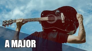 Upbeat Guitar Backing Track In A Major  Time [upl. by Yleme883]