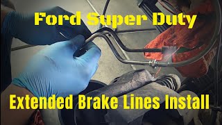 Ford F250 and F350 Front Brake Line Replacement Rough Country 89705 [upl. by Kire]