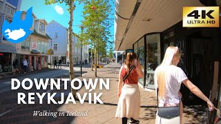 Iceland Walking Tour  Downtown Reykjavík 4K [upl. by Dranyam]