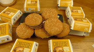 McDonalds  The Royal Army 8x Quarter Pounder Cheese  Hamburger Royal Käse [upl. by Yerkovich842]