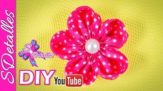 Flores de Tela  CUALQUIER TELA  Video 153  SDetalles  DIY [upl. by Nigem]