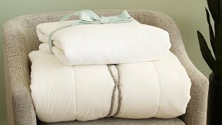 How to Fold a Comforter  Martha Stewart [upl. by Anez]