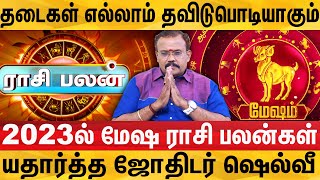 2023 மேஷ ராசிக்கு வளர்ச்சி பிரம்மிப்பாக இருக்கப்போகுது  Astrologer Shelvi rasi palan  Mesha Rasi [upl. by Trovillion778]